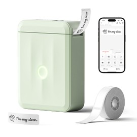 NIIMBOT NIIMBOT D110 New Version Label Maker Machine with Tape, Portable Bluetooth Sticker Printer, Wireless Label Sticker Maker, Mini Label Printer for Home Kitchen School Office Organization (Green)