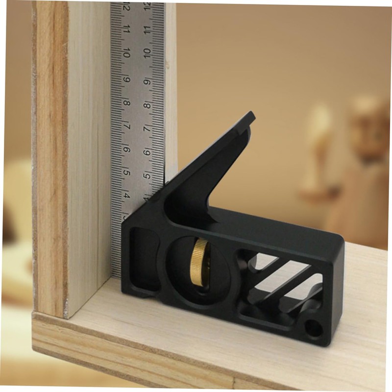 jojofuny Carpentry Combinations Square Woodworking Tool 45° 90° Limiter Easy