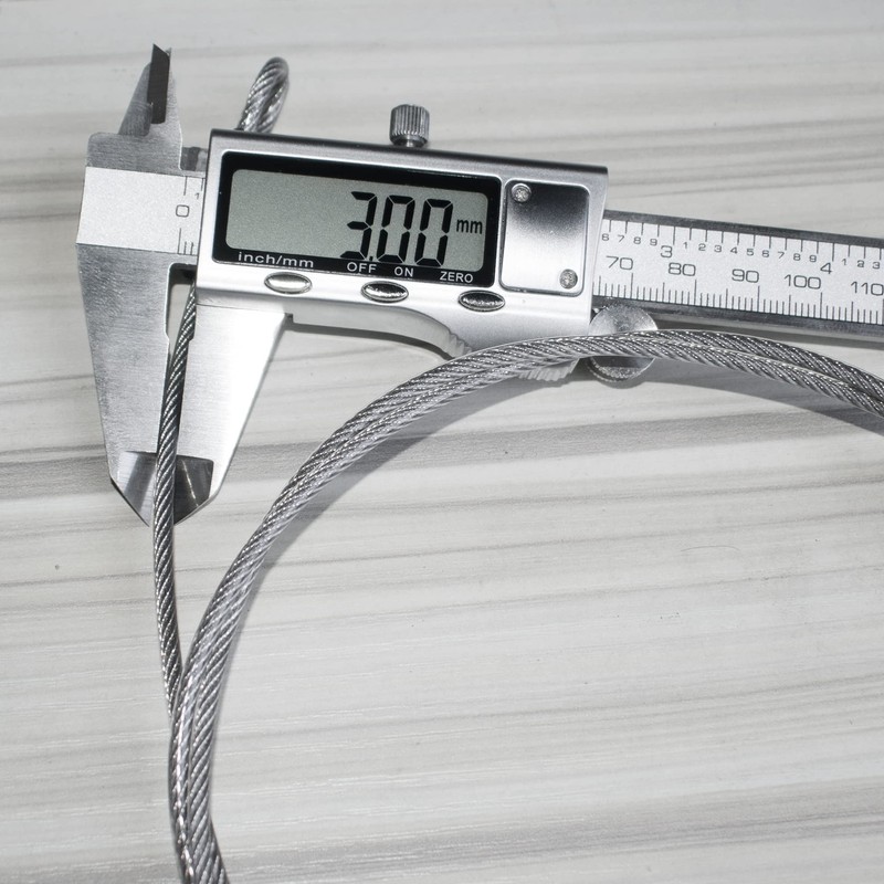 OMOTOOL Security Cable Lock (Pack of 2) 3mm Braided Stainless