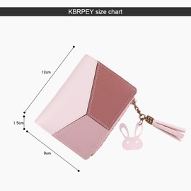 KBRPEY Women's Mini Purse Made of Smooth and Soft PU Leather, Small Purse, Small and Short Format with Purse Zip, pink, Stylish