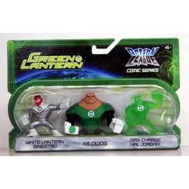 Green Lantern Action League Comic Series 3Pack White Lantern Sinestro, Kilowog Max Charge Hal
