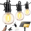 ZJOJO Solar Outdoor String Lights Waterproof, 50FT G40 Globe Patio