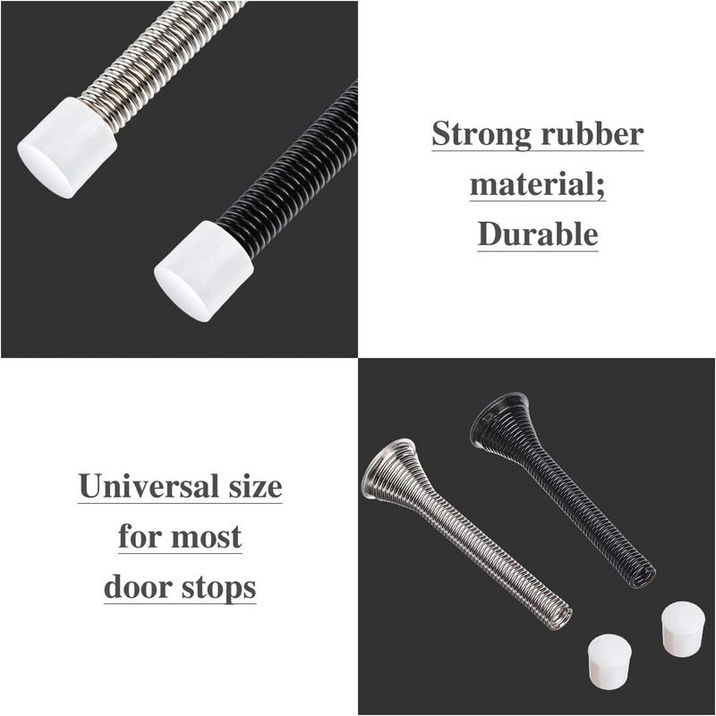MEETOOT 10pcs Door Bumper Tips 0.4" White Door Stop Caps