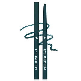 Glitter Gel Eyeliner Pencil, Turquoise Green Colourful Eye Liner Pen, Super Soft & Smooth Texture, Waterproof, Durable Eyeliner Pencil, Easy to Use, Highly Pigmented Glitter Eyeshadow Pencil Makeup