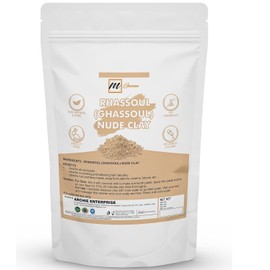 mGanna 100% Natural Moroccan Rhassoul Lava Clay Powder/Nude/Ghassoul Clay Powder for Hair Masks, Creams, Face Masks, Scrubs and Soap Making 1 Lbs / 454 GMS