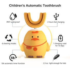 Cepillo de dientes eléctrico para niños, cepillo de dientes de boca entera, recargable, ultrasónico, funciona con pilas, para niños pequeños de 2 a 7 años, IPX7, resistente al agua, suave gel de sílice de grado alimenticio