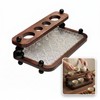 2 Pack 11.2 Inch Wood Riser Decorative Tray - Double