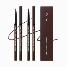 Abka [Abka] Slim gel pencil, soft, easy eyeliner without smearing, mahogany deep brown, 0.07g (2 pieces) / [아브카] 슬림 젤 펜슬 번짐없는 부드러운 이지 아이라이너 마호가니 딥브라운 0.07g 2개
