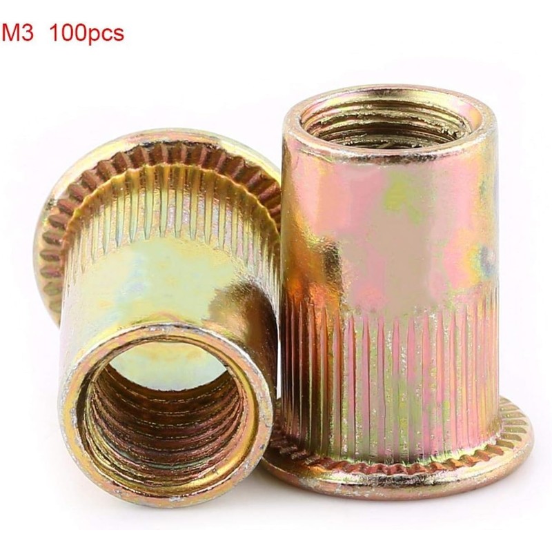 LiebeWH Juego de Tuercas Remachables, Tuercas Remachables(M3 (100 pcs/pack