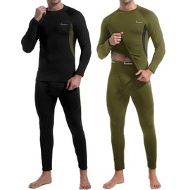 romision Thermal Underwear Long Johns for Men Fleece Lined Base Layer Cold Weather Hunting Gear Bottom and Top Set
