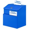 KYODOLED Suggestion Box with Lock, Metal Wall Mounted Donation and