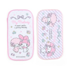 Sanrio 631442 Half Petite Towels, Set of 2, My Melody, My Melody, Washing Change Towel, Character 3.5 x 0.1 x 7.1 inches (9 x 0.3 x 18 cm)