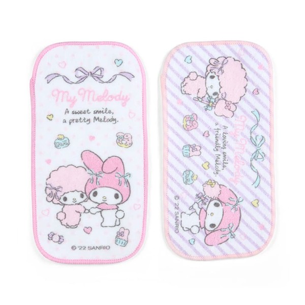 Sanrio 631442 Half Petite Towels, Set of 2, My Melody,