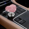 2 Pcs Bling Heart Car Start Button Cover Set Sparkling