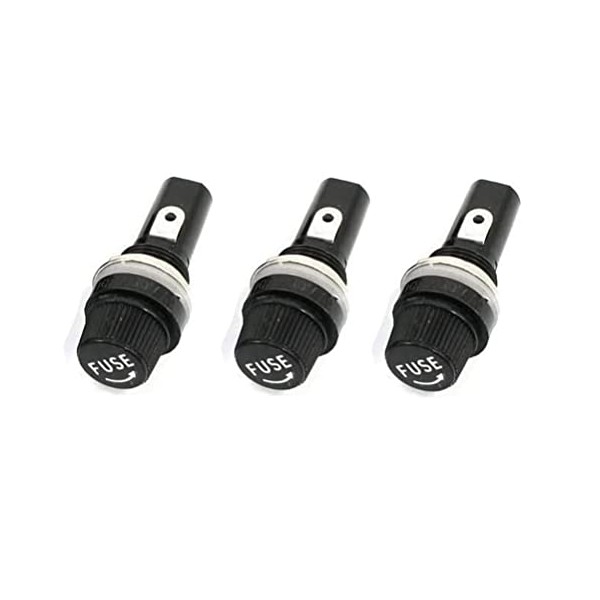 3 x Fuse Holder for Glass and Ceramic Fuses, 5