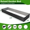 2PCS 12x3x1ft Galvanized Raised Garden Bed,Outdoor Planter Box Metal Patio