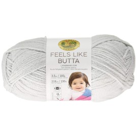 Lion Brand Yarn Feels Like Butta Yarn, Pale Grey
