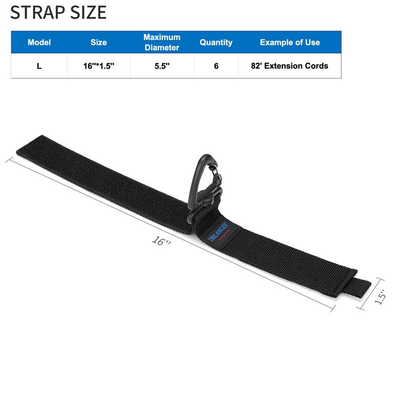 Trilancer Hook-and-Loop Storage Straps with Triangular Buckle to Hang on
