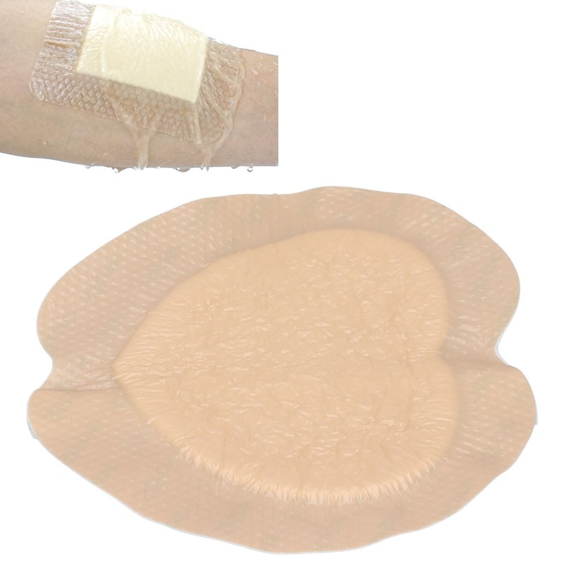 Heart Shaped Silicone Foam Dressing Bordered Waterproof Wound Bandage 18x18cm/7.09x7.09in