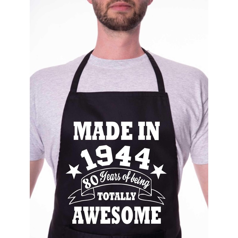 Print4U 80th Birthday Made In 1944 BBQ Cooking Funny Novelty