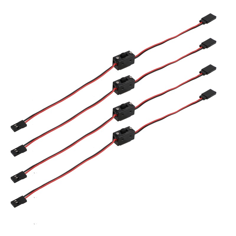 4Pcs RC JR Style Power On Off Switch Versatile Sturdy