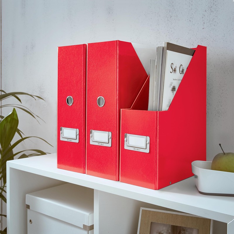 Leitz WOW Magazine File Holder, A4, Cardboard Document Storage Box
