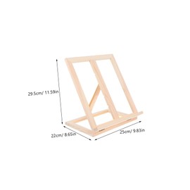 Operitacx Student Easel Tablet Rest for Textbooks Sturdy Table Stand Easel Cookbook Stand Textbook Rest Stand Display Stand Tablet Rest for Reading Table Book Rack Textbook Holder Wood Khaki