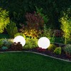 Outdoor Globe Light, White Garden Lamp, Splash-proof, Garden Light With