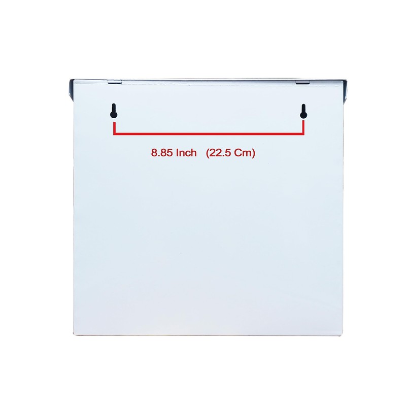 NACH Large Mailbox for House, 12.4”x7.1”x11.8 White Mailboxes for Outside,