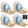 Mukylar Bamboo Dish Drying Rack for Kitchen Organizer-Sturdy Plate Rack