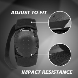 Emove Adult Knee Pads Elbow Pads Wrist Guards 3 in 1 Protective Gear Set for Skateboarding, Skating, Inline Skating, Roller Skating, Scooter, Biking and Multi-Sports