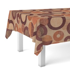 Martina Home Tambre Orange Oilcloth Tablecloth Round 140cm