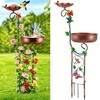 YOFOVI 2 In 1 Bird Bath for Outside, Freestanding Large