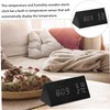 Ipetboom Silent LED Alarm Clock Wooden Digital Desk Clock with