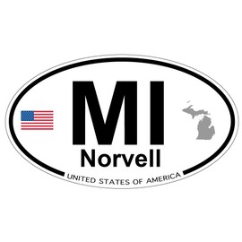 US Decal, Inc. Norvell, Michigan Oval Sticker