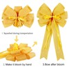 2 Pcs Large Yellow Christmas Wreath Bow Decor,Summer Tree Topper