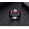 083BASE Mens Dragon Pattern Tungsten Ring 8mm Width Cubic Zirconia