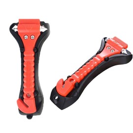 CUEMOON 2 Pieces Car Emergency Glass Breaker Glass Breaker with Tempered Tips for Breaking Windows and Cutting Seat Belt for Car, 19 x 7.3 cm