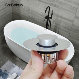 COAMANUG Bathtub Stopper | Shower Drain Hair Catcher, Pop-up Tub Stopper with Strainer | Pop-up bathtub drain plug | Drai Protector for 1-1/2 to 1-3/4" Bath Drain Hole