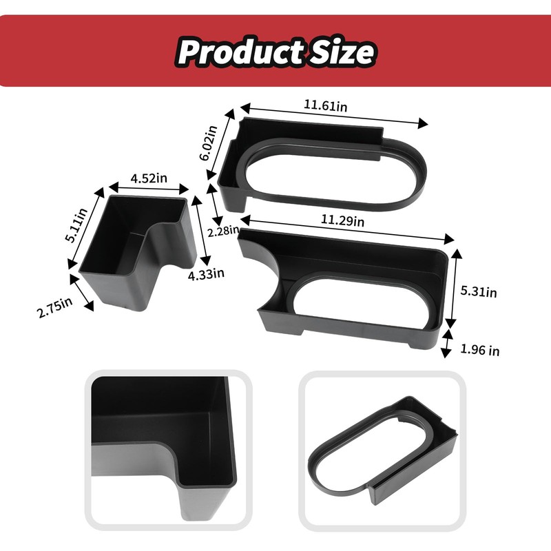 JeCar Center Console Gear Shift Storage Tray Organizer Fit for