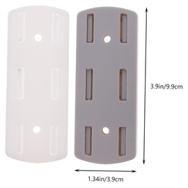 SEWACC 2Pair Wall Mounted Extension Socket Holder Punch Socket Fixer for Power Strips Durable and Easy to Install Plug Board Storage Hooks Compatible with Smooth Surfaces Random