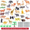 54 Piece Mini Jungle Animals Toys Set,Realistic Wild Animals Figure，Vinyl