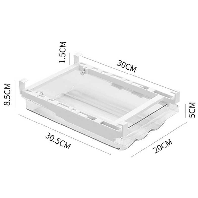 katmerio Fridge Organiser, Extendable Fridge Drawer Organiser, Fridge Storage Box,