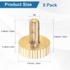 M METERXITY 5-Pack Knurled Thumb Screws, M4x10mm Solid Brass Flat