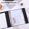 SKYDUE 3 Ring Binder with Clipboard, 2 Inch PU Heavy