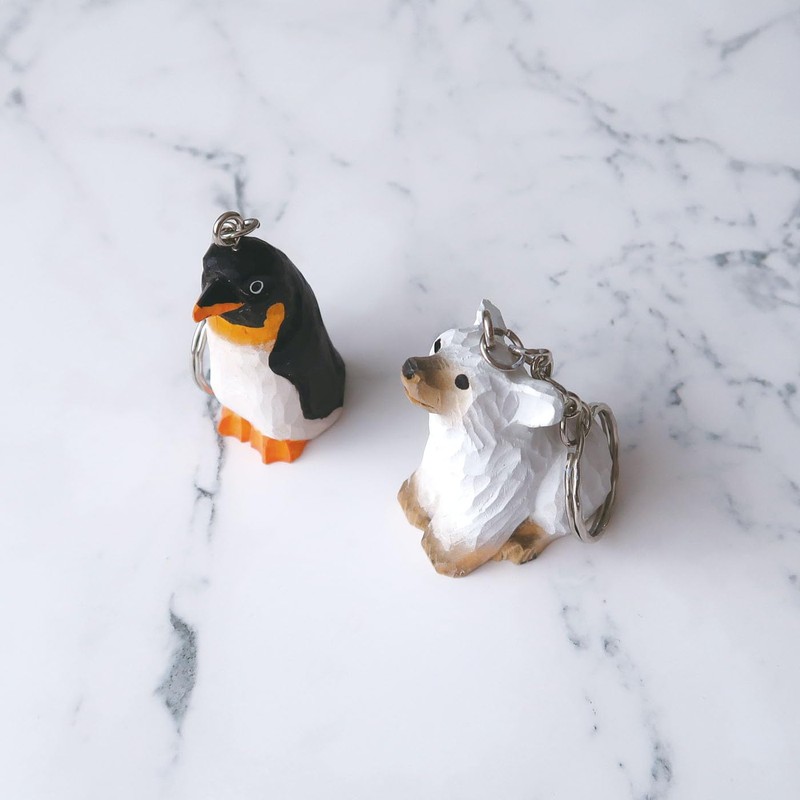 Elcomune Key Chain Wood Key Ring Toucan KC-20