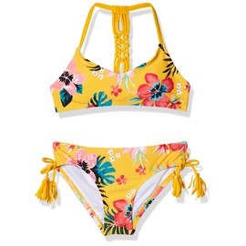 Kanu Surf Traje de baño Deportivo de 2 Piezas con Cuello en V para niña, Brooke Mango, 4
