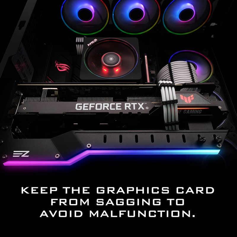 EZDIY-FAB ARGB GPU Holder, GPU Holder Brace, Graphics Card, GPU