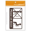 Sitting Toilet Sticker, Don't Stand, Jo!! Toilet Sticker, Sit, Sit,