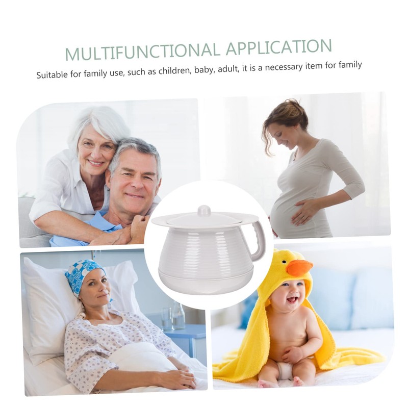 ORFOFE Covered Kids Urinal Portable Night Urine Pot Easy to